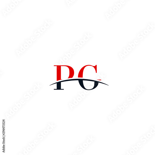 Free Download Initial letter PG, overlapping movement swoosh horizon logo company design inspiration in red and dark blue color vector - GFXLoad