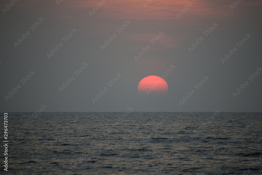 sunset over the sea