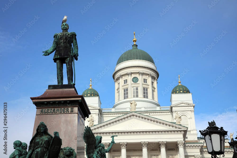 Alexander II Statue am Senatsplatz in Helsinki. Finland