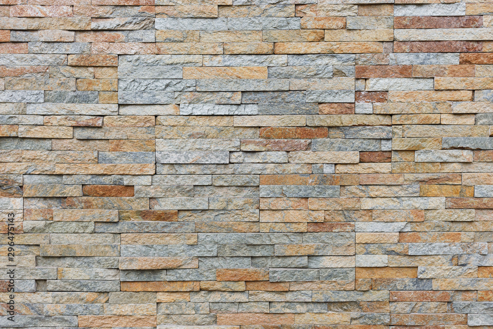 Natural facade stone decoration quartzite background texture. modern granite stone wall - obrazy, fototapety, plakaty 
