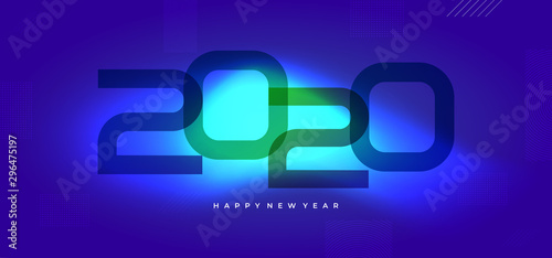 Happy new year 2020 banner ...