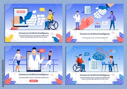 AI Support for Disabled Patient Medical Banner Set