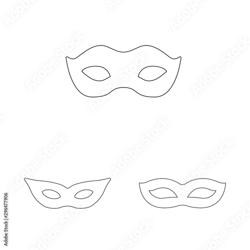 Isolated object of masquerade and mystery logo. Collection of masquerade and festival stock symbol for web.