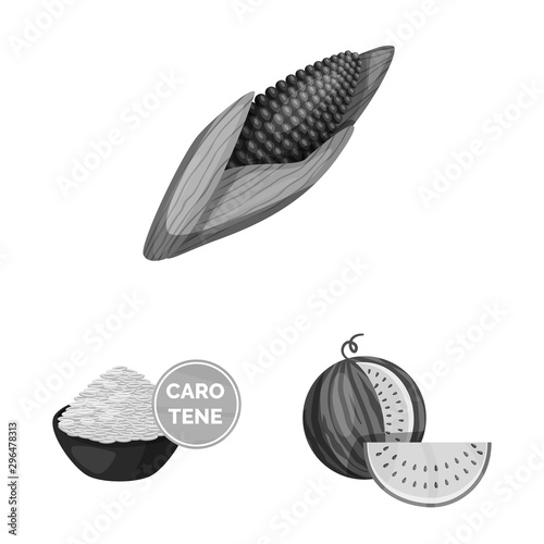 Isolated object of transgenic and organic symbol. Collection of transgenic and synthetic vector icon for stock.