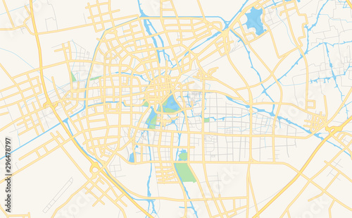 Wallpaper Mural Printable street map of Jiaxing, China Torontodigital.ca
