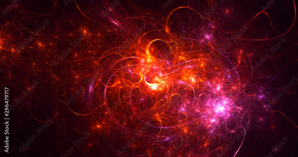 Obraz premium Fractal 3D rendering abstract light surreal background