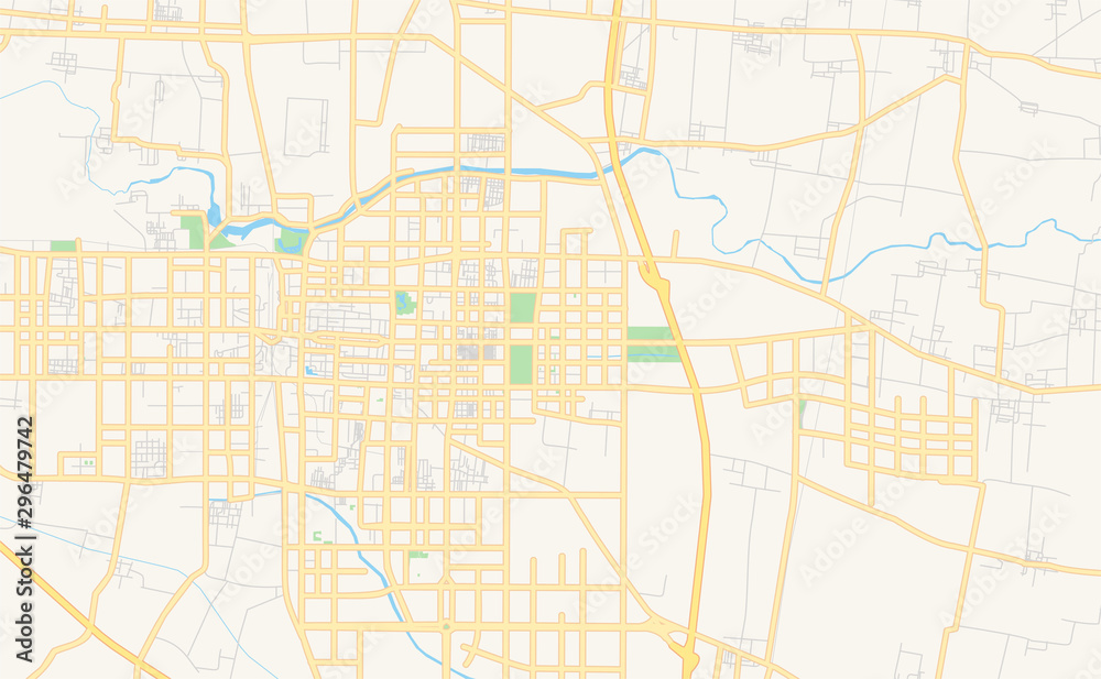 Printable street map of Anyang, China