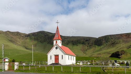 The church in sandavagur on the Faroe Island of Vagar photo