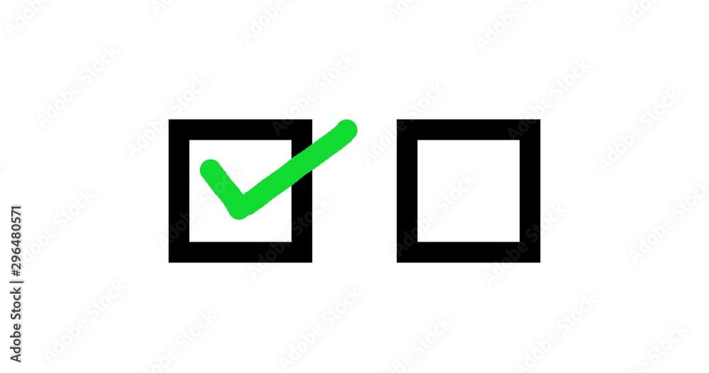 green check mark sign and red x cross sign in black square checklist box on white background green check mark sign and red x cross sign in black square checklist box on white background