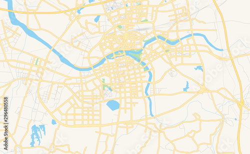 Printable street map of Jinhua, China photo