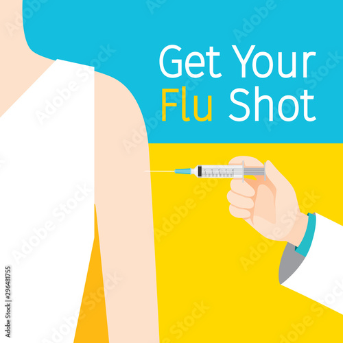 Get Your Flu Shot Texts, Injecting Flu Vaccine