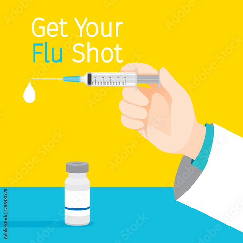 Get Your Flu Shot Texts, Injecting Flu Vaccine