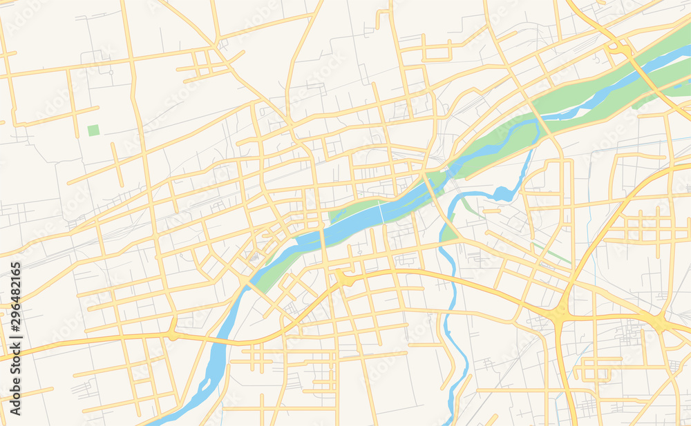 Printable street map of Xianyang, China