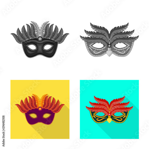 Isolated object of luxury and celebration icon. Set of luxury and hide stock vector illustration.