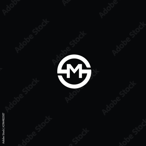 SM initials letter creative logo icon vector free