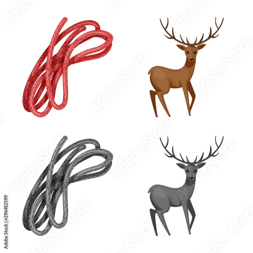 Isolated object of traditional and tour logo. Set of traditional and landmarks stock vector illustration.