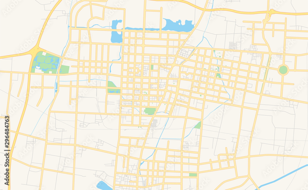 Printable street map of Puyang, China