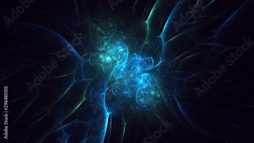 Wallpaper Mural Fractal 3D rendering abstract light surreal background Torontodigital.ca