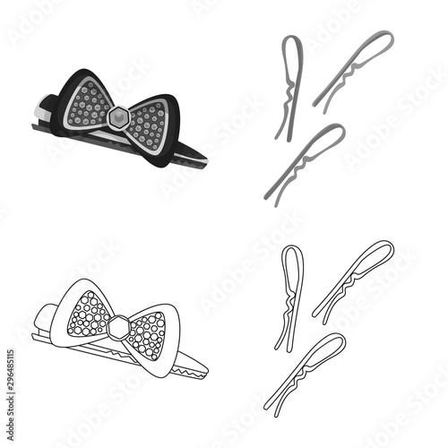 Isolated object of beauty and fashion icon. Set of beauty and female stock vector illustration.
