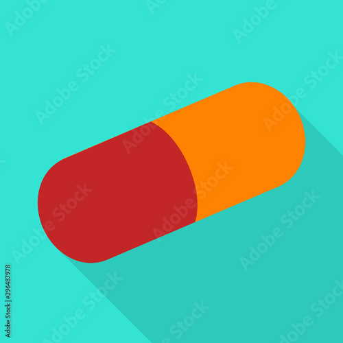 Vector illustration of capsule and drug symbol. Graphic of capsule and medicine stock vector illustration.