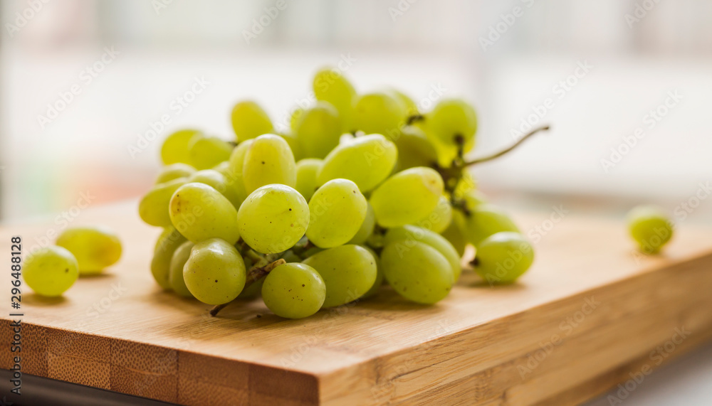 Close up view of pile of white grapes Close up view of pile of white grapes