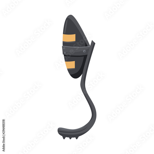 Vector design of leg and prosthesis logo. Graphic of leg and foot vector icon for stock.