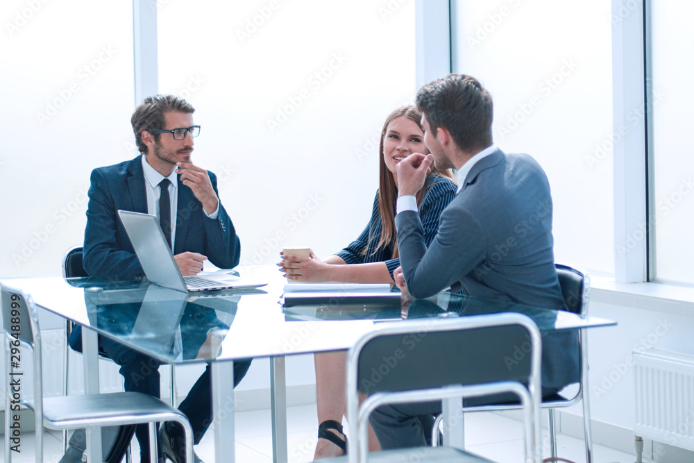 business people at a meeting in a modern office