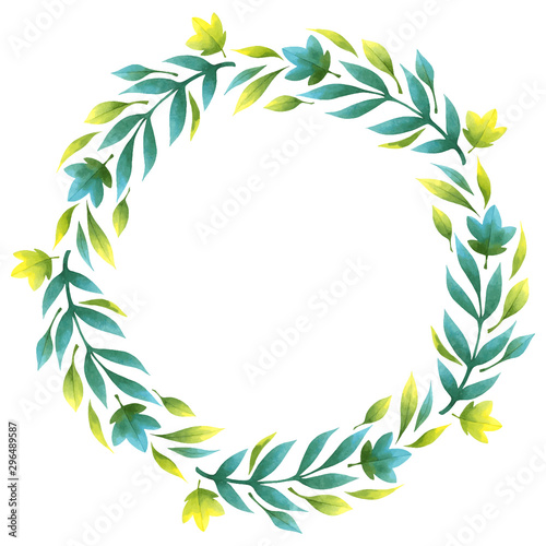 Watercolor vector wreath