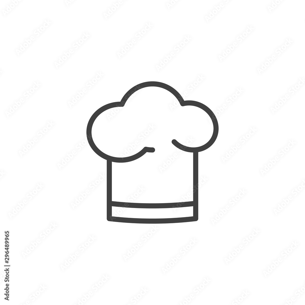 Chef Hat Line Icon Linear Style Sign For Mobile Concept And Web Design chef-hat-line-icon-linear-style-sign-for-mobile-concept-and-web-design