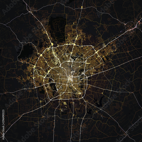 Map San Antonio city. Texas