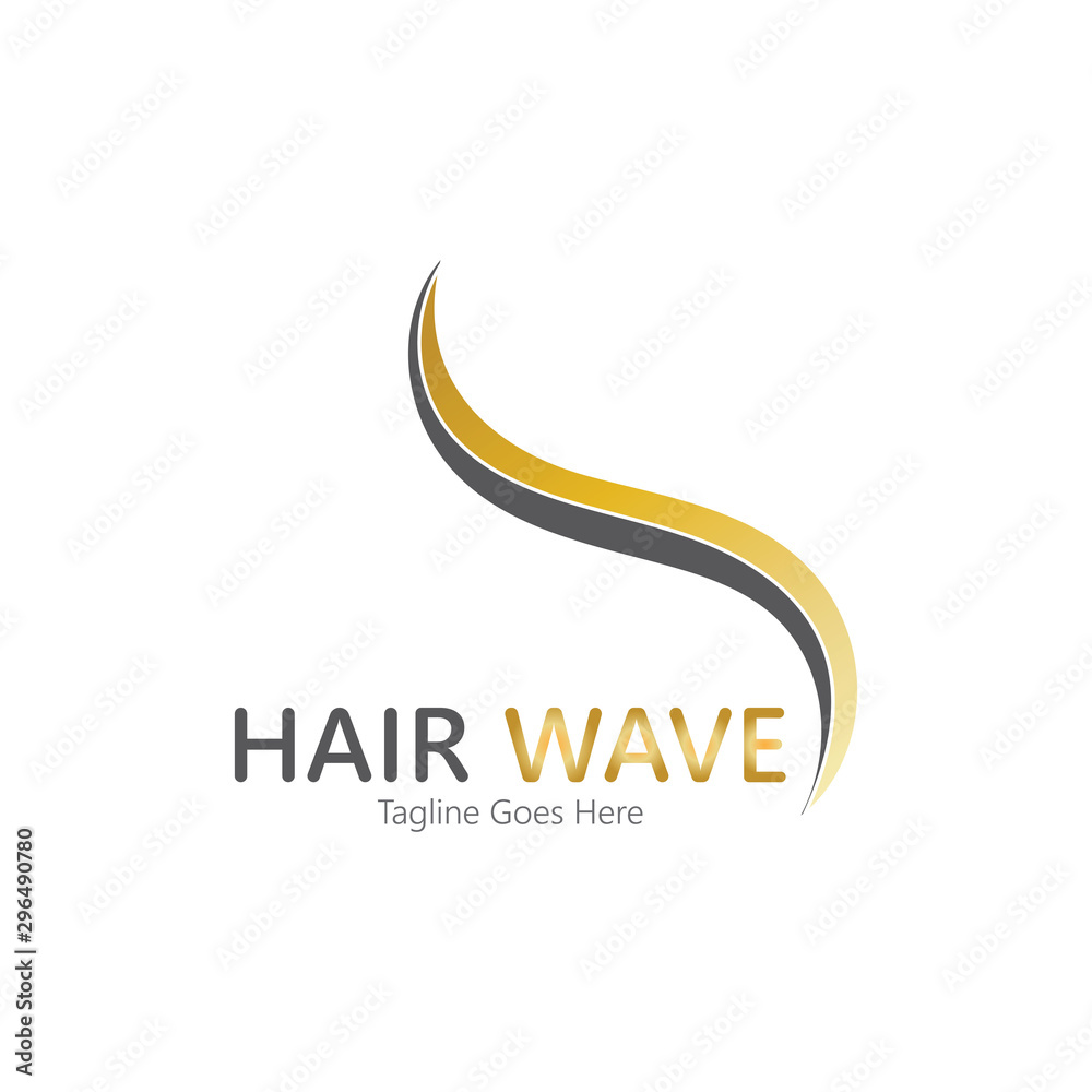 Hair wave logo vector icon illustration design Hair wave logo vector icon illustration design