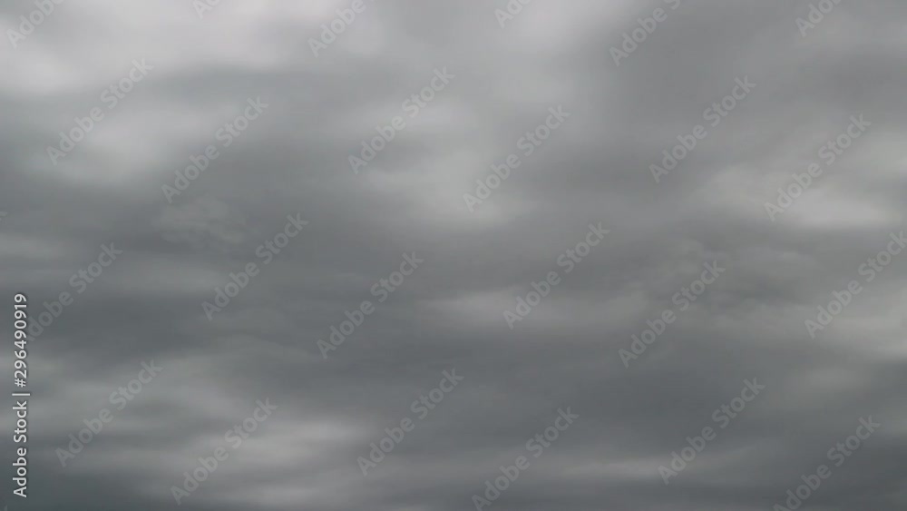 Dramatic cloudy sky moving right to left
