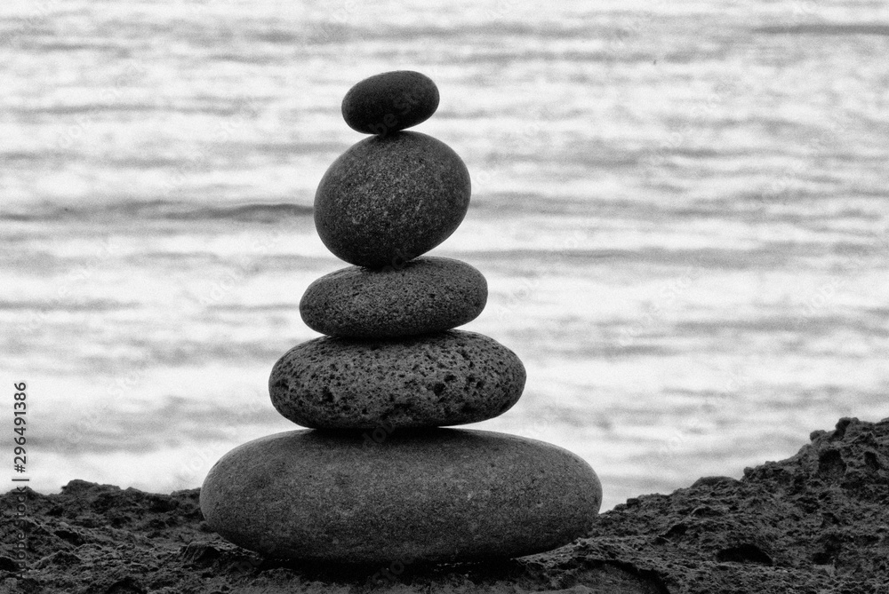 Stone Cairn At The Beach