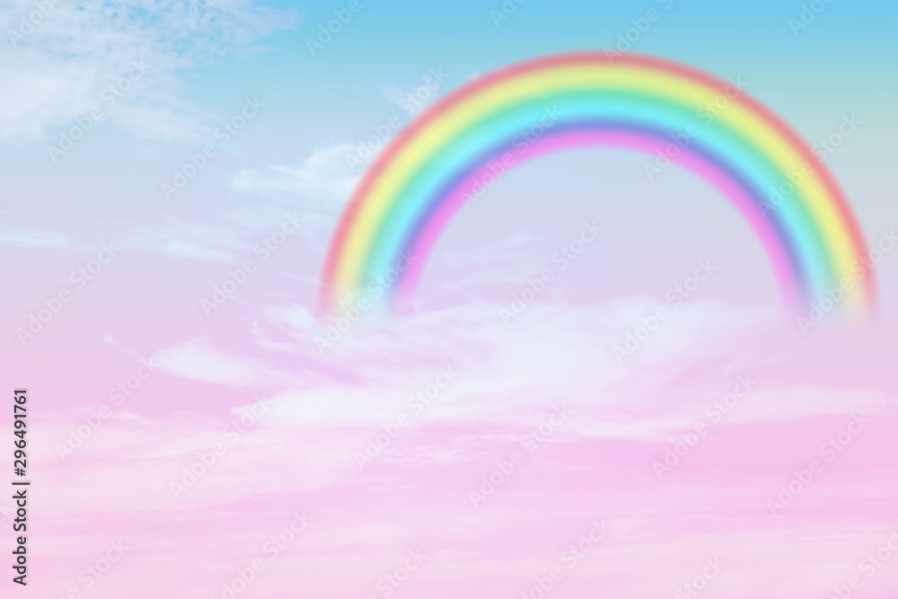 rainbow in cloudy sky rainbow in cloudy sky