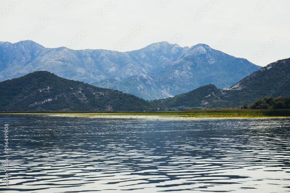 Lake Skadar National Park in Montenegro. Views of mauntains