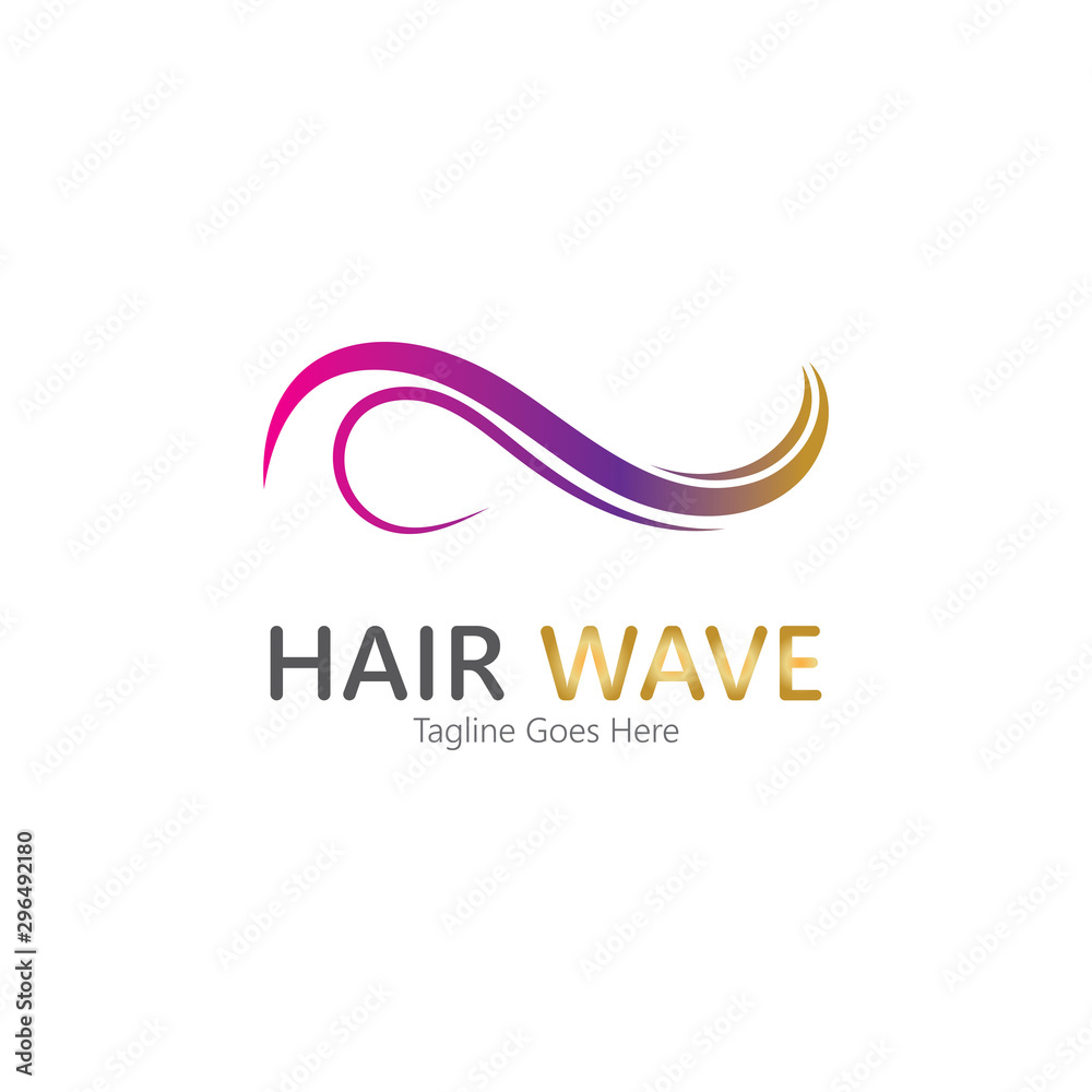Hair wave logo vector icon illustration design Hair wave logo vector icon illustration design