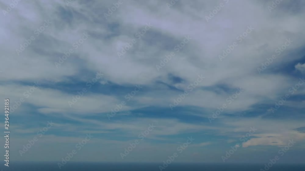 Aerial hyperlapse (time lapse) of clouds in sky Aerial hyperlapse (time lapse) of clouds in sky