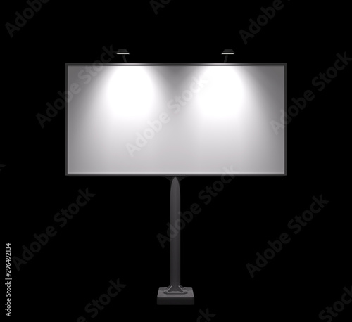 Blank billboard night view mock-up