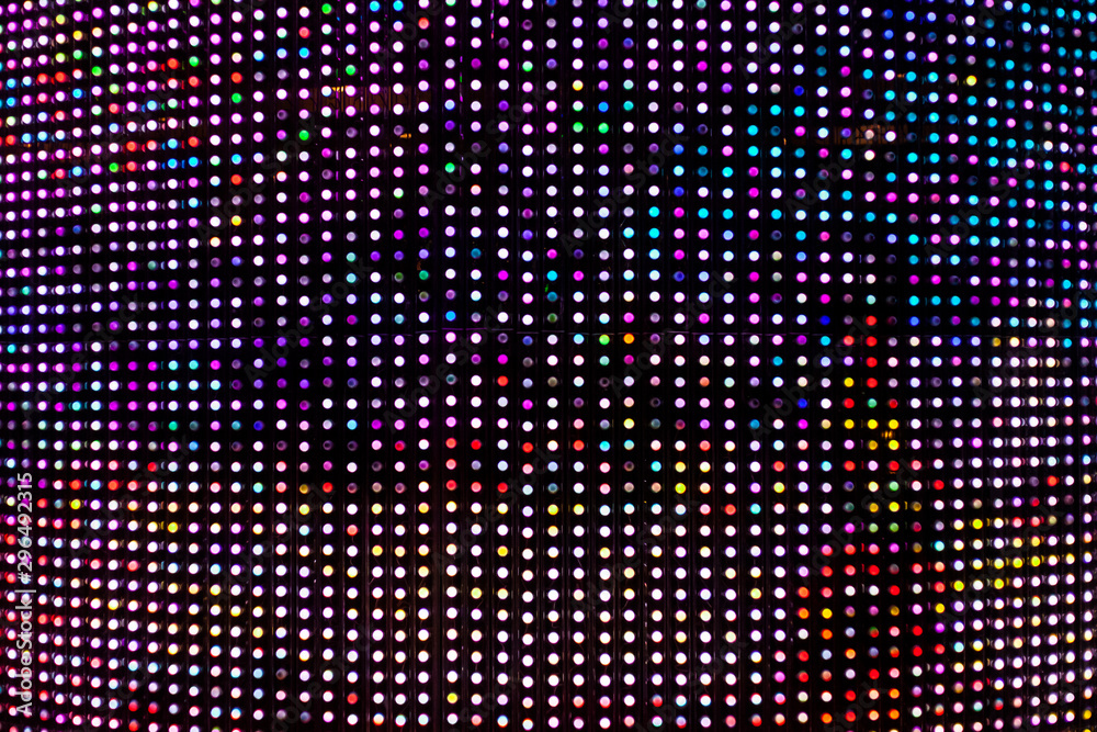 LED panel. A lot of small bulbs. Abstract background glow dots. Process lamp controlled by the processor.