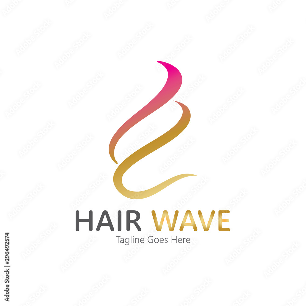 Hair wave logo vector icon illustration design Hair wave logo vector icon illustration design