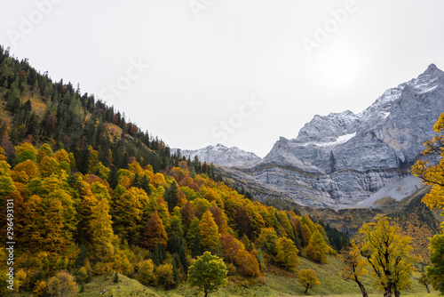 Autumn in the karwendel mountains