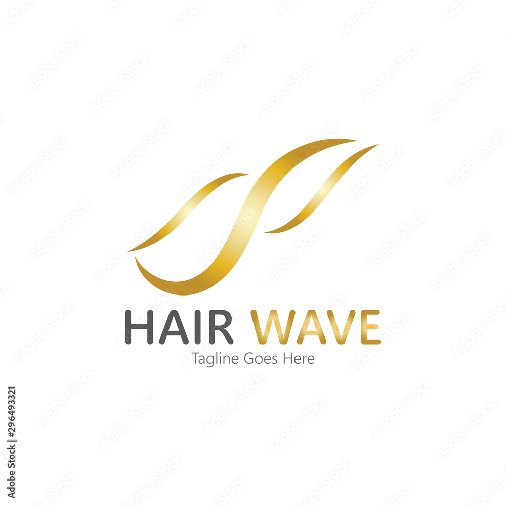 Hair wave logo vector icon illustration design Hair wave logo vector icon illustration design