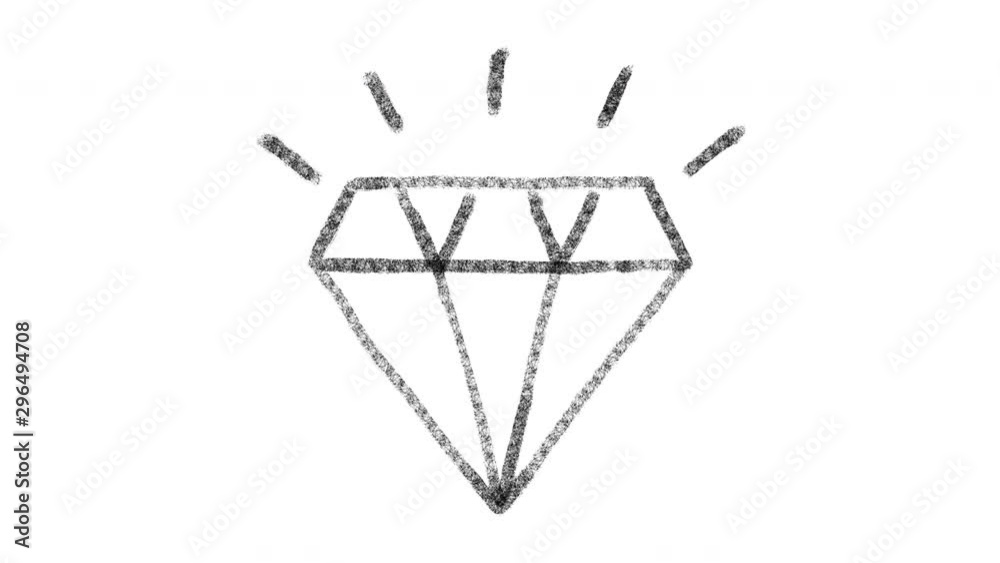 diamond icon designed with drawing style on chalkboard, animated footage ideal for compositing and motiongrafics diamond icon designed with drawing style on chalkboard, animated footage ideal for compositing and motiongrafics