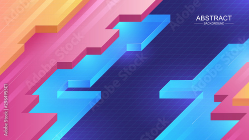 Abstract Background. Composition with an isometric shape. Vector illustration