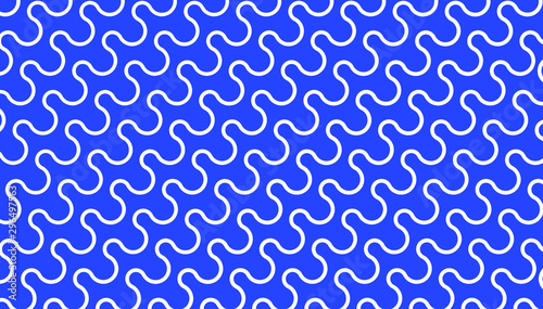 Seamless pattern Modern surface Geometric pattern ornaments Blue-white linear loop