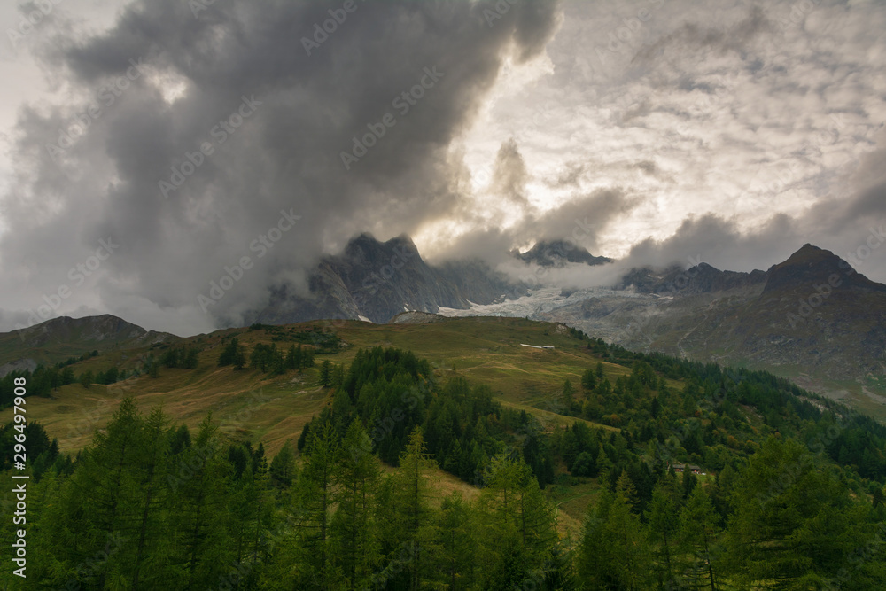 Beautiful,dramatic French Alps Mountains	