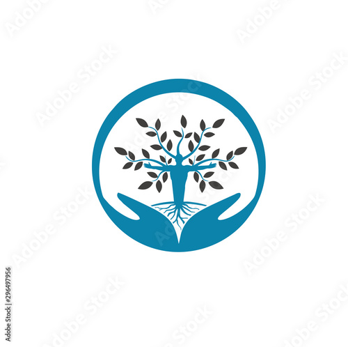  TREES WITH PEOPLE LOGO VECTOR