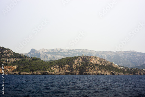 View from the yacht to the Balearic Islands. Beautiful landscape in the Mediterranean Sea © Марина