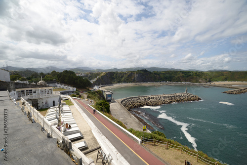 Luarca, Asturias - photograph taken from the cemetery from where the beach is seen © martinred