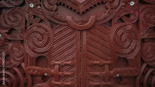Maori Carving in Rotorua, New Zealand. 12 October 2019 photo